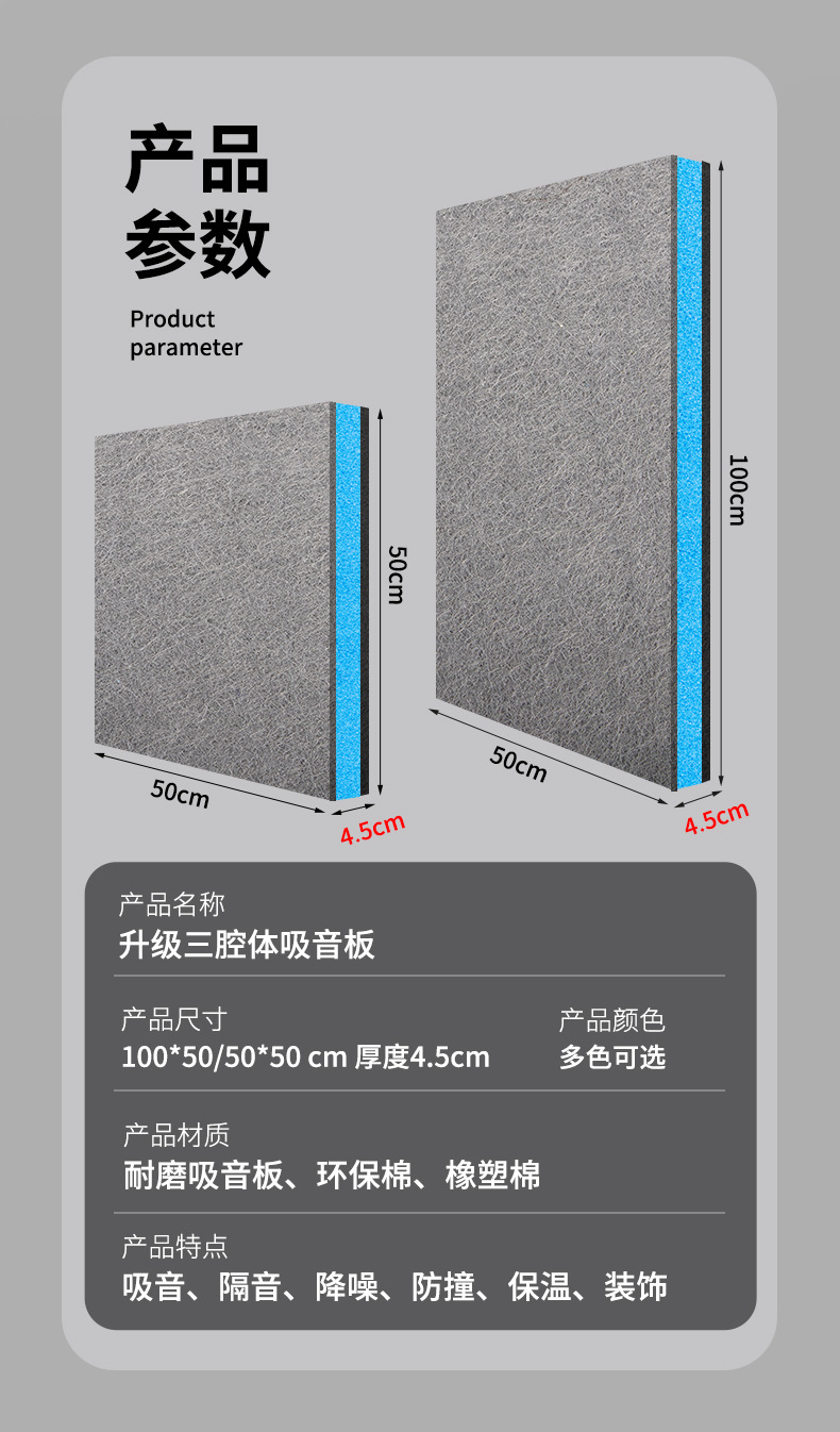 隔音板产品参数