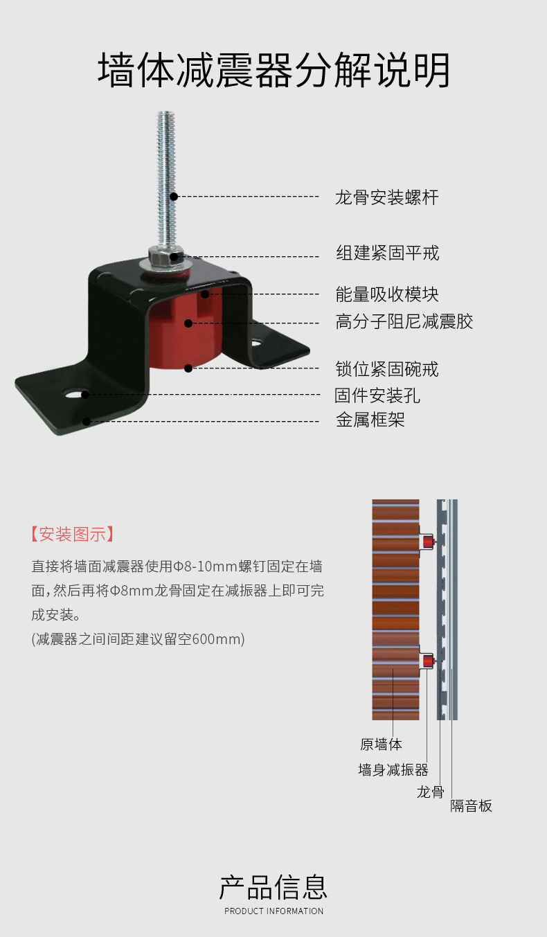 墙面减震器