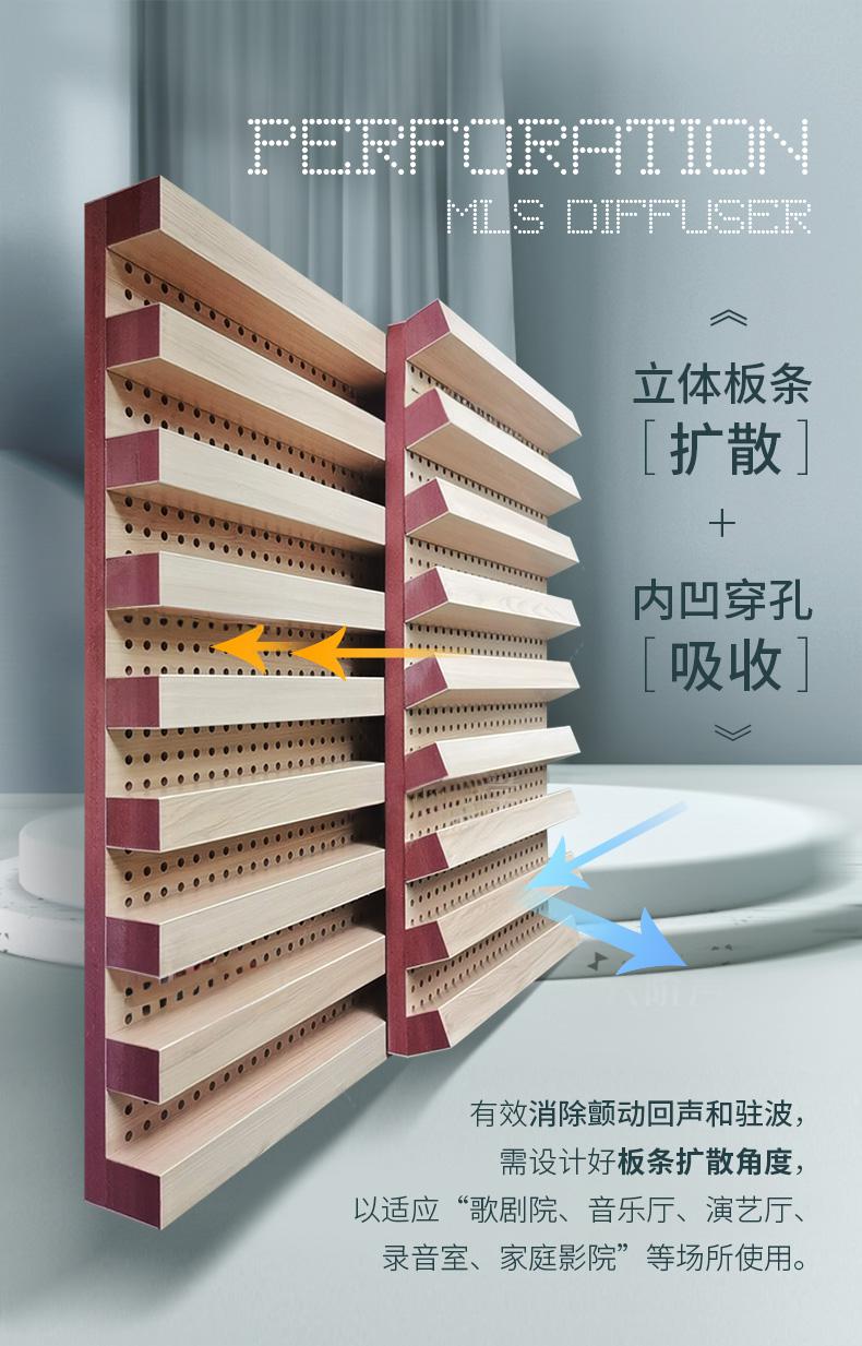 扩散体穿孔吸音板特性