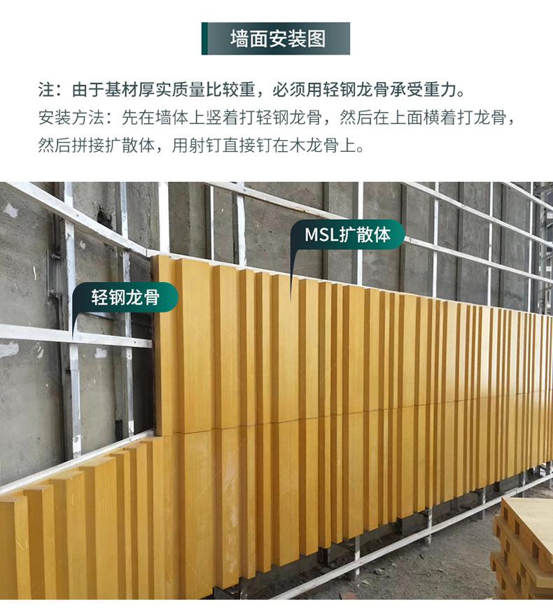 扩散体穿孔吸音板安装方法